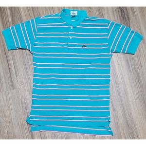 Vtg Izod Lacoste Striped Polo Shirt